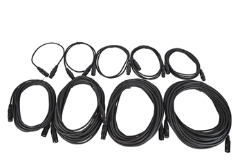 Microphone Leads Balanced XLR Male to Female 3 pin with Black Connectors